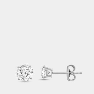 Gilded 2 Carat Lab-Grown Diamond Round-Shaped Classic Two-Piece Earring and Pendant Set
