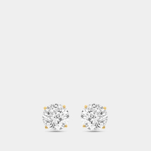 Gilded 2 Carat Lab-Grown Diamond Round-Shaped Classic Two-Piece Earring and Pendant Set