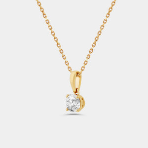 Gilded 2 Carat Lab-Grown Diamond Round-Shaped Classic Two-Piece Earring and Pendant Set