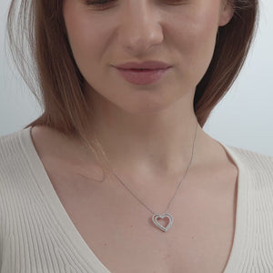 Gilded 1/2 Carat Lab-Grown Diamond Petite Heart-Shaped Necklace