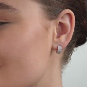 Gilded 3/4 Carat Lab-Grown Diamond Pavé Hoops