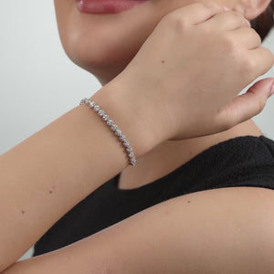 Gilded 2 Carat Lab-Grown Diamond Milgrain Fashion Bracelet