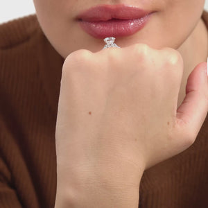 Gilded 4 Carat Lab-Grown Diamond Solitaire Round-Shaped Bridal Set