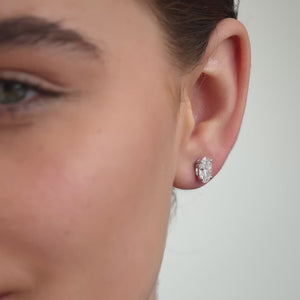 Gilded 3 Carat Lab-Grown Diamond Oval-Shaped Classic Solitaire Studs