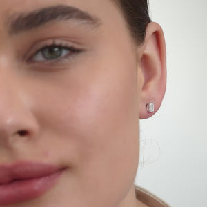 Gilded 1 Carat Lab-Grown Diamond Emerald-Cut Classic Solitaire Studs