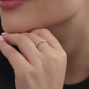 Gilded 1/10 Carat Lab-Grown Braided Stack Ring