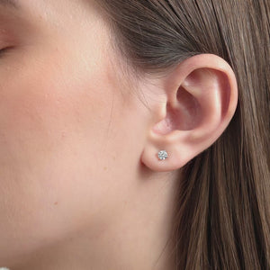 Gilded 1/2 Carat Lab-Grown Diamond Round-Shaped Classic Solitaire Studs