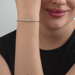 Gilded 1 Carat Lab-Grown Diamond Tennis Bolo Bracelet