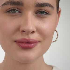 Gilded 5 Carat Lab-Grown Diamond Round-Shaped, Inside-Out, Shared-Prong Hoops