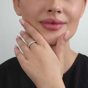 Gilded 1 Carat Lab-Grown Diamond Round-Shaped Wedding Band