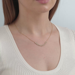 Gilded 3/4 Carat Lab-Grown Diamond Bezel-Set Cluster Necklace