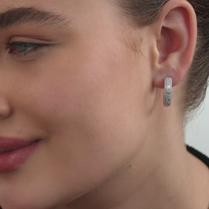Gilded 1 and 1/2 Carat Lab-Grown Diamond Emerald-Cut Hoops with Round-Shaped Accents