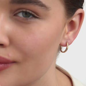 Gilded 1/2 Carat Lab-Grown Diamond Inside-Out Channel-Set Hoops