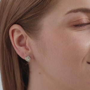 Gilded 1/2 Carat Lab-Grown Diamond Heart-Shaped Stud Plus