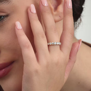 Gilded 2 Carat Lab-Grown Diamond Prong-Set Classic Band
