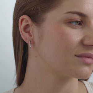 Gilded 1/4 Carat Lab-Grown Diamond Prong-Set Oval Hoops