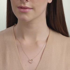 Gilded 1/4 Carat Lab-Grown Diamond Petite Heart-Shaped Necklace
