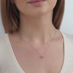 Gilded 1/4 Carat Lab-Grown Diamond Dainty Heart-Shaped Necklace