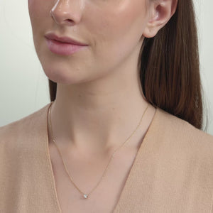 Gilded 1/4 Carat Lab-Grown Diamond Round-Shaped Slider Solitaire Pendant