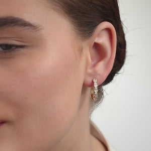 Gilded 2 Carat Lab-Grown Diamond Oval-Shaped Hoops