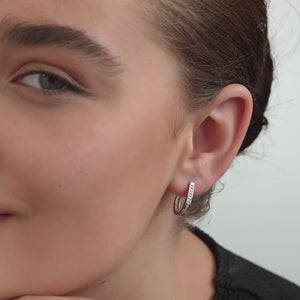 Gilded 1/4 Carat Lab-Grown Diamond Channel-Set Oval Hoops