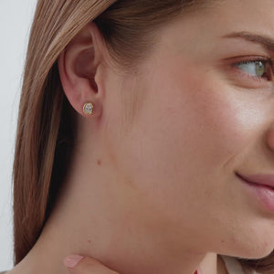 Gilded 3/4 Carat Lab-Grown Diamond Oval-Shaped, Bezel-Set Solitaire Studs