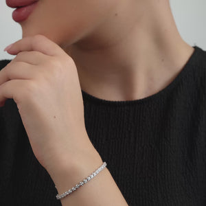 Gilded 1 Carat Lab-Grown Diamond Classic Fashion Bracelet in an Illusion-Plate Setting