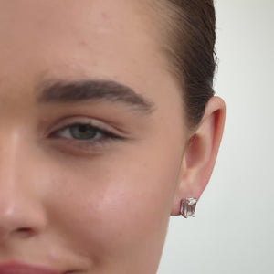 Gilded 5 Carat Lab-Grown Diamond Emerald-Cut Classic Solitaire Studs