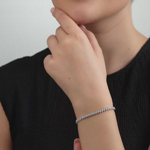 Gilded 3 Carat Lab-Grown Diamond Fashion Bracelet with Marquise-Shaped Composite Centers
