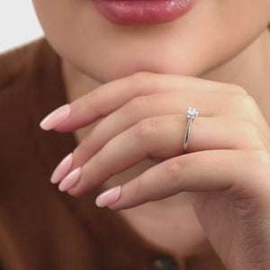 Gilded 1/2 Carat Lab-Grown Diamond Round-Shaped Hidden Halo Engagement Ring