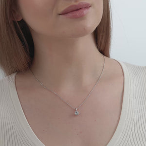 Gilded 1/2 Carat Lab-Grown Diamond Round-Shaped Delicate Hidden Halo Solitaire Plus Pendant