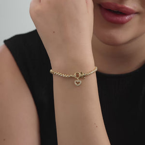 Gilded 1 Carat Lab-Grown Bridge Fashion Bracelet