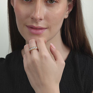 Gilded 2 Carat Lab-Grown Diamond Channel-Set Classic Band