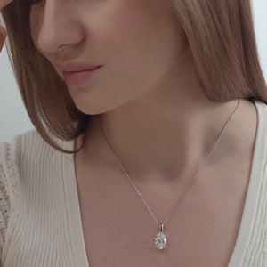 Gilded 5 Carat Lab-Grown Diamond Oval-Shaped Classic Solitaire Pendant