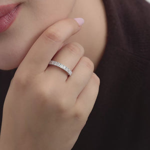 Gilded 1 Carat Lab-Grown Diamond Emerald-Cut Wedding Band