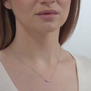 Gilded 1/2 Carat Lab-Grown Diamond Marquise-Shaped Station Solitaire Pendant
