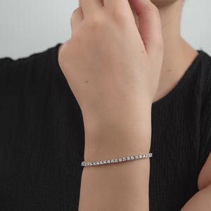 Gilded 1 Carat Lab-Grown Diamond Classic Bracelet with Four-Prong Illusion Settings
