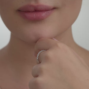 Gilded 1/2 Carat Lab-Grown Diamond Seven-Stone Classic Band