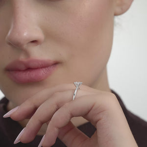 Gilded 3/4 Carat Lab-Grown Diamond Princess-Cut Classic Solitaire Ring