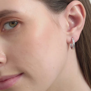 Gilded 1/5 Carat Lab-Grown Diamond Channel-Set Huggie Hoops