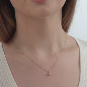 Gilded 3/4 Carat Lab-Grown Diamond Round-Shaped Slider Solitaire Pendant