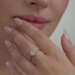 Gilded 1/20 Carat Lab-Grown Diamond Modern Pavé Stack Ring