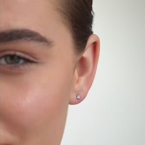 Gilded 1/4 Carat Lab-Grown Diamond Round-Shaped Classic Solitaire Studs