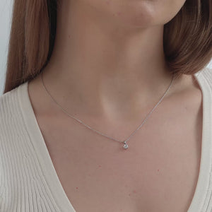 Gilded 1/4 Carat Lab-Grown Diamond Round-Shaped Classic Solitaire Pendant