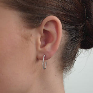 Gilded 1/4 Carat Lab-Grown Diamond Prong-Set Delicate Oval Hoops