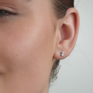 Gilded 1/2 Carat Lab-Grown Diamond Oval-Shaped Classic Solitaire Studs