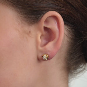 Gilded 1/2 Carat Lab-Grown Diamond Round-Shaped Two-Piece Earring and Pendant Set