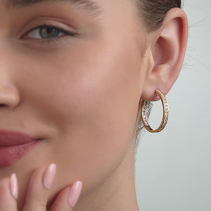 Gilded 2 Carat Lab-Grown Diamond Inside-Out Channel-Set Hoops
