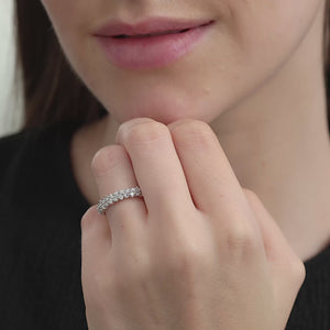Gilded 1/2 Carat Lab-Grown Diamond Zigzag Anniversary Band