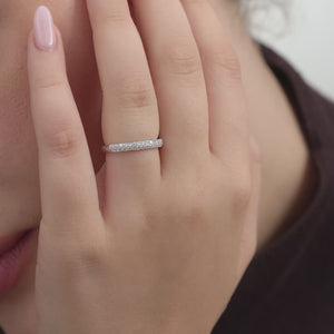 Gilded 1/3 Carat Lab-Grown Diamond Two-Row Parallel Set Anniversary Band